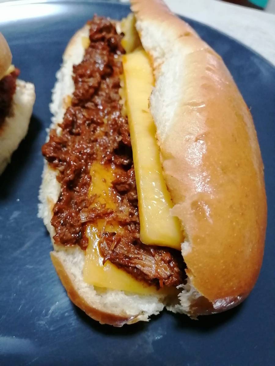 Chilli beef and cheese roll